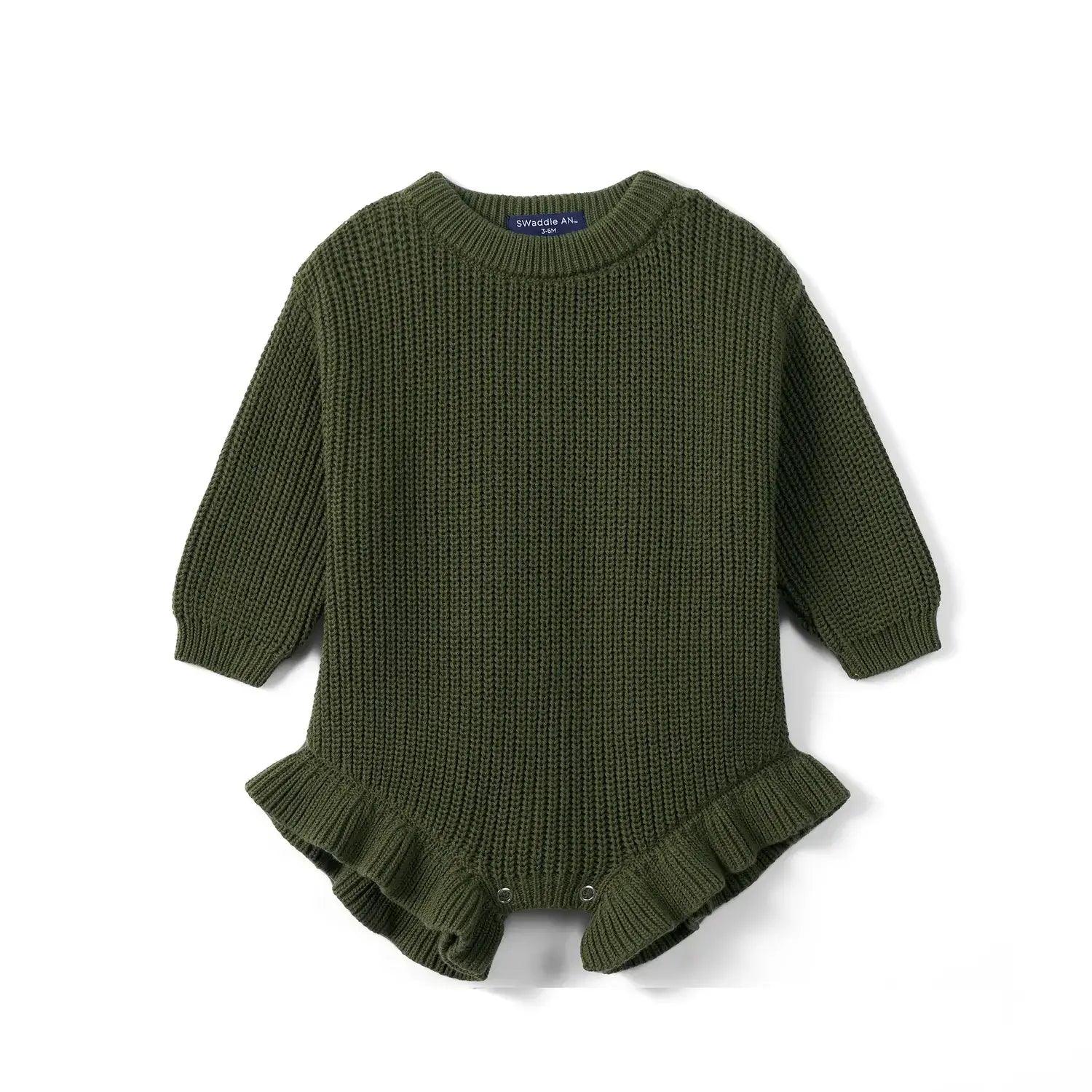 100% Cotton Ruffle Baby Girl Knit Romper