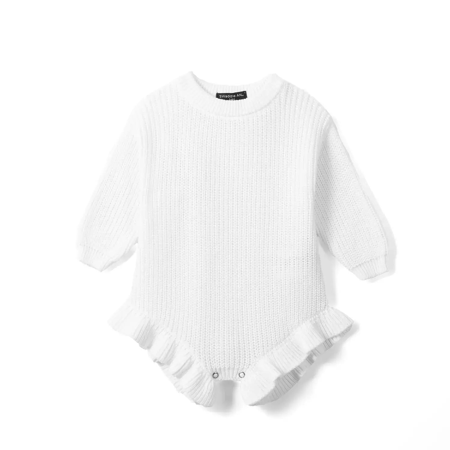 100% Cotton Ruffle Baby Girl Knit Romper