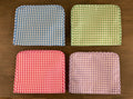 Gingham toiletry bag