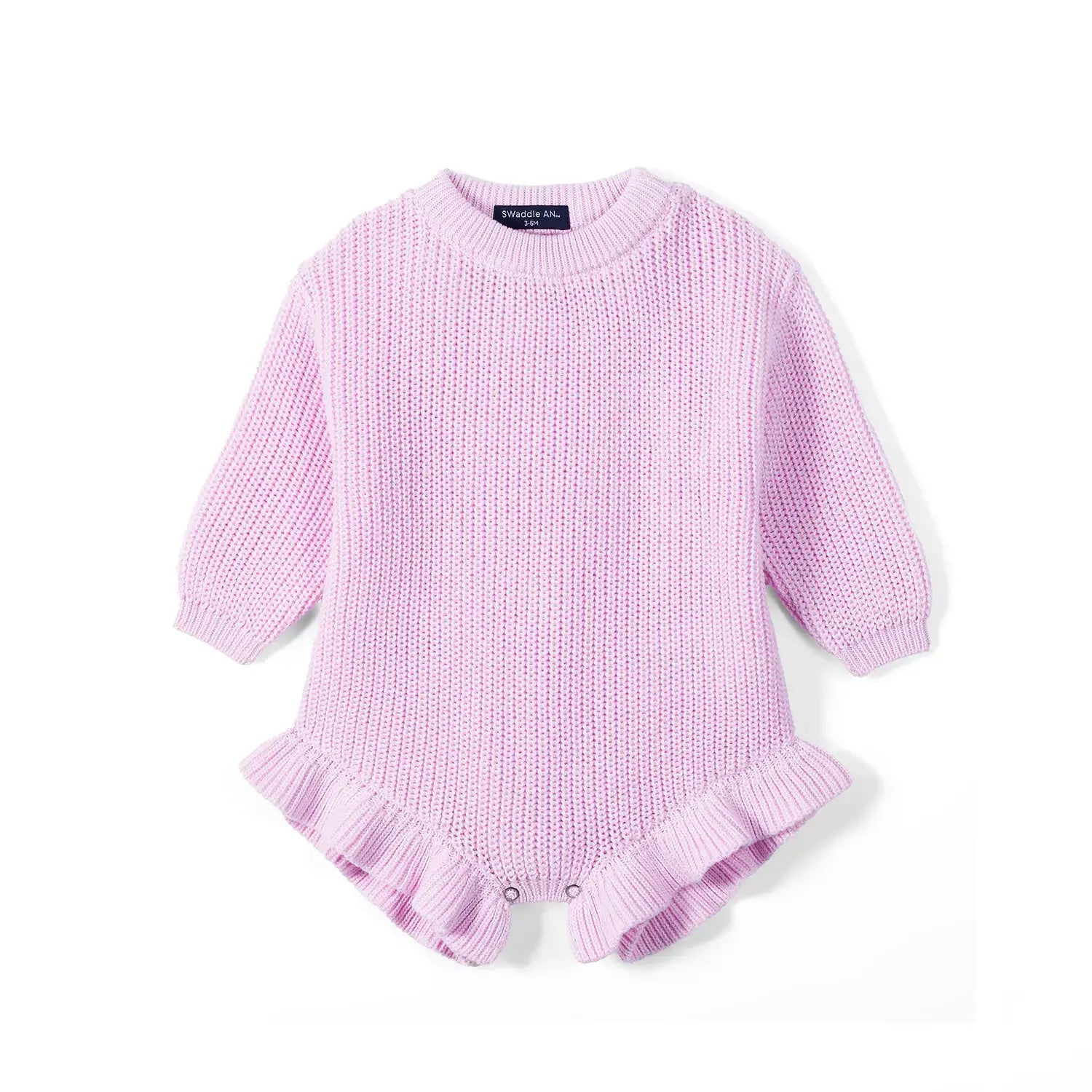 100% Cotton Ruffle Baby Girl Knit Romper