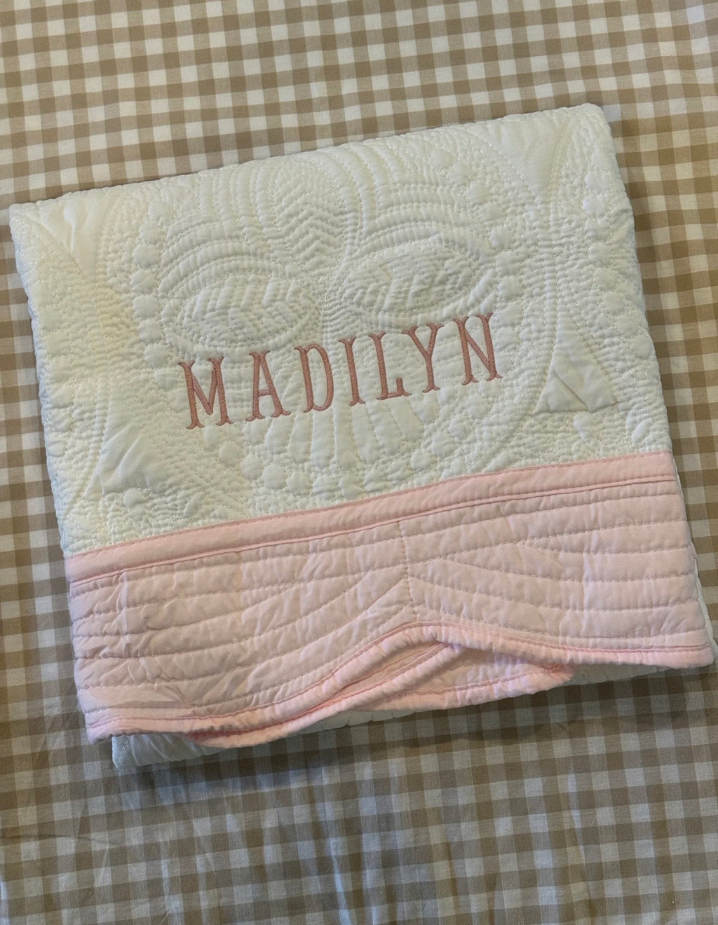 Heirloom Quilted Baby Blanket