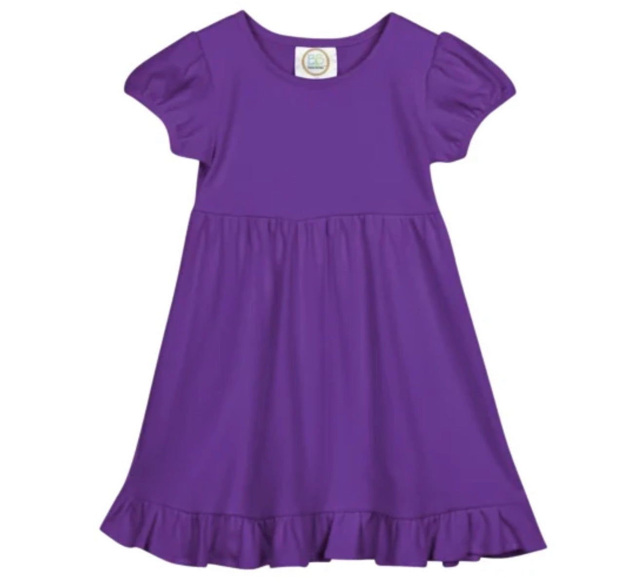 Short Sleeve Empire Waist Ruffle Dress