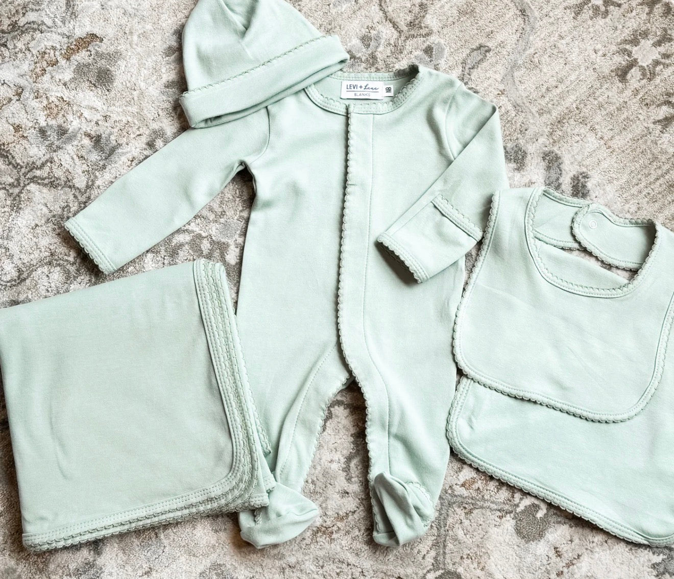 Picot trim baby bundle