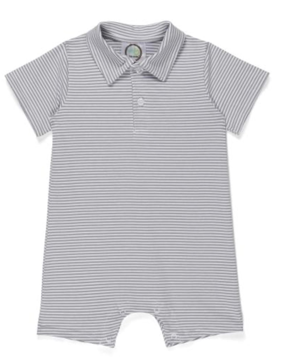 Boy's Short Sleeved Polo Collared Romper