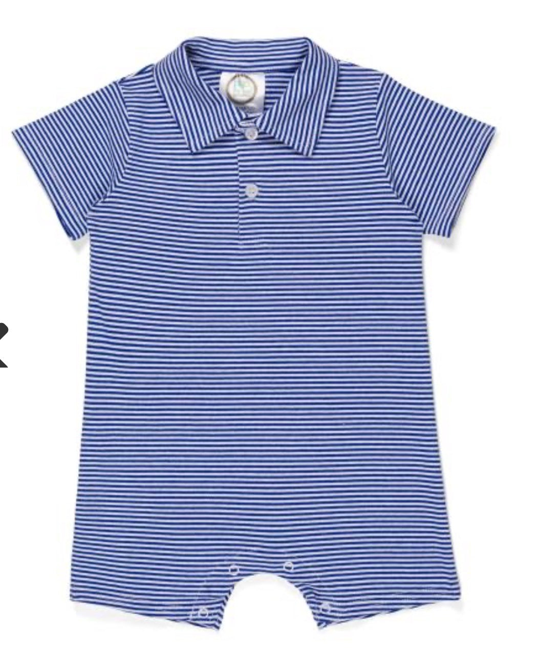 Boy's Short Sleeved Polo Collared Romper