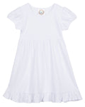 Short Sleeve Empire Waist Ruffle Dress