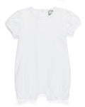 Girl's Puff Sleeved Ruffle Leg Romper