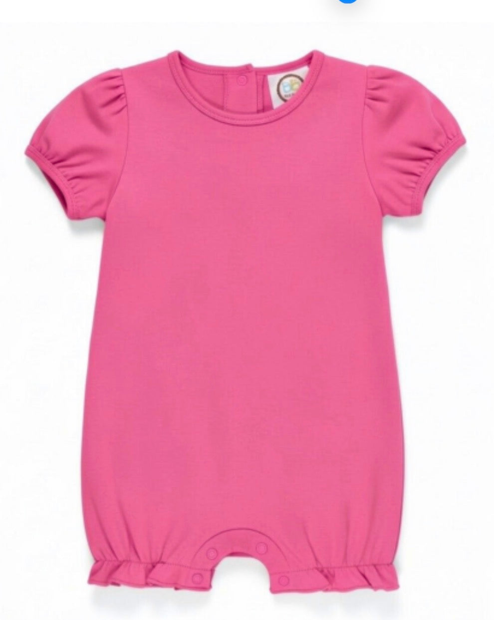 Girl's Puff Sleeved Ruffle Leg Romper